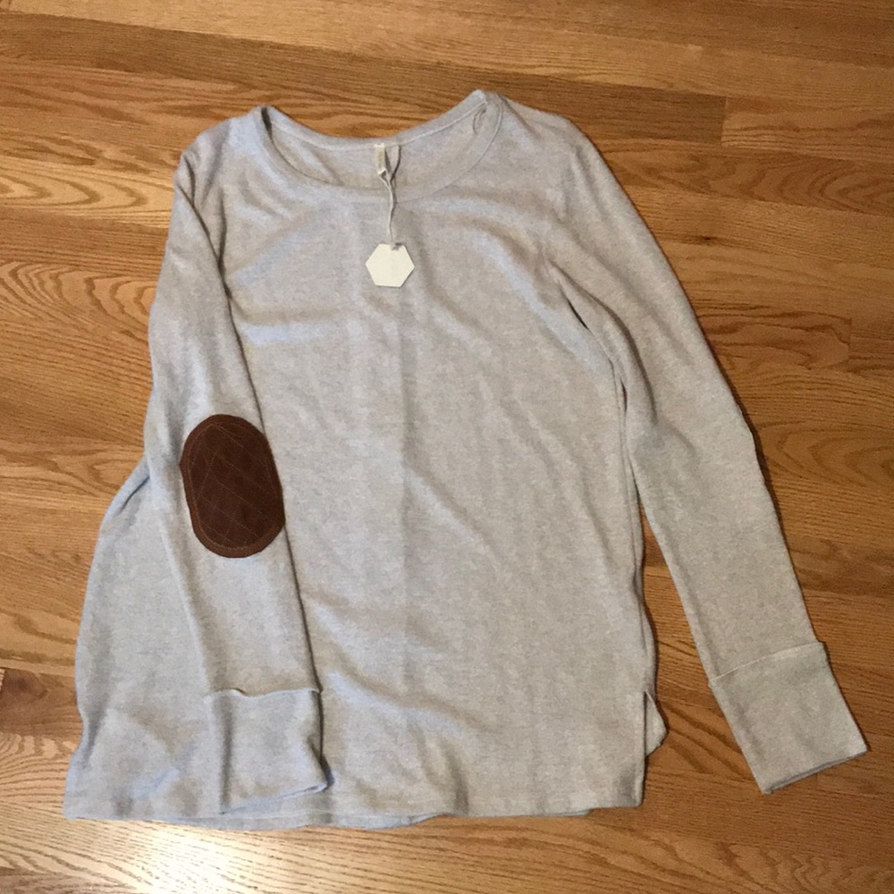 Tan long sleeve with button detail